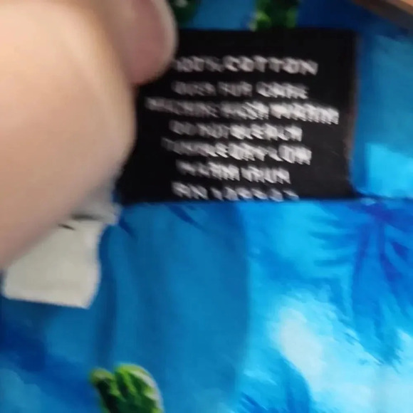 Aloha Hawaiian Fashion Tropical Turtles Button Down Shirt Blue Size XXXL - Picture 5 of 6